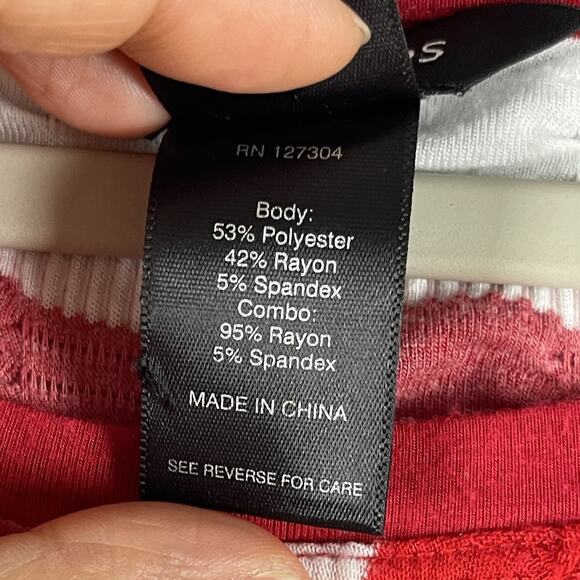 Ali Miles Tunic Top Womens 2X Striped Textured Crinkle Stretch Artsy Lagenlook - Picture 5 of 13